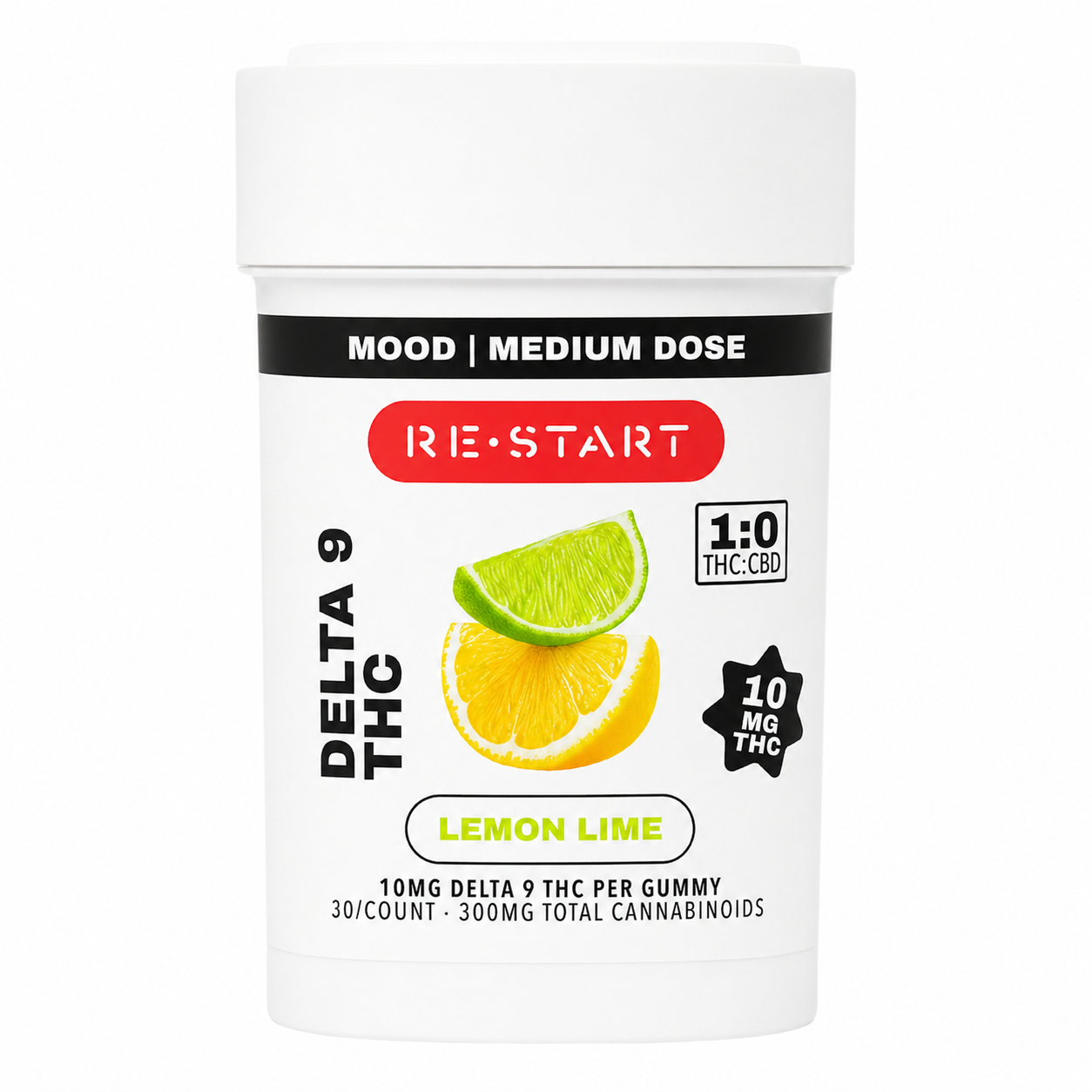 Delta 9 THC 10MG Gummies Lemon Lime / 30-ct